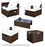 8 Pieces Patio Space-Saving Rattan Furniture Set with Storage Box and Waterproof Cover