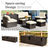 8 Pieces Patio Space-Saving Rattan Furniture Set with Storage Box and Waterproof Cover