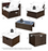 8 Pieces Patio Space-Saving Rattan Furniture Set with Storage Box and Waterproof Cover