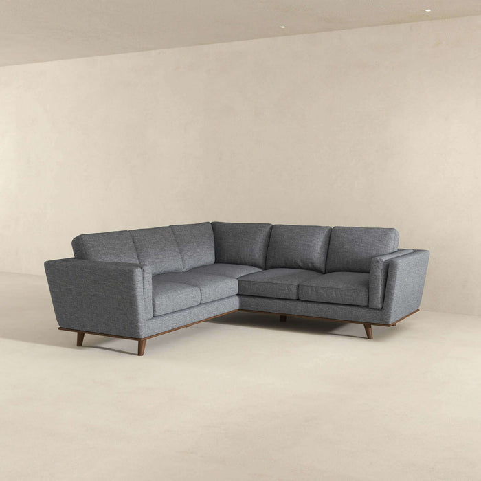 Erman  Pillow Back Corner Sofa In Dark Gray