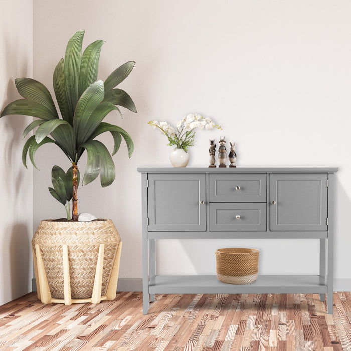 Wooden Sideboard Buffet Console Table with Drawers and Storage