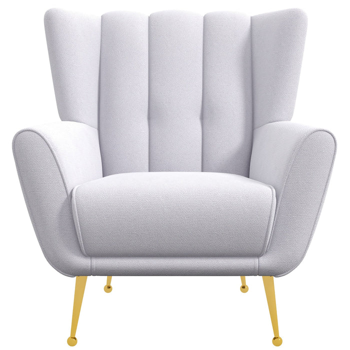 Gianna Tufted Light Grey French Boucle Armchair