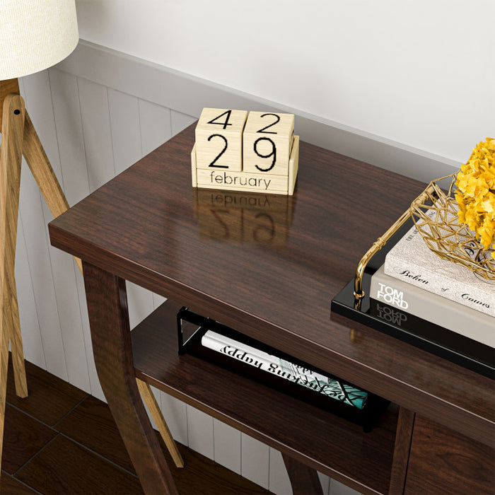 Console Hall Table with Storage Drawer and Shelf