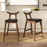 Hester Solid Wood Upholstered Square Bar Chair (Set Of 2)