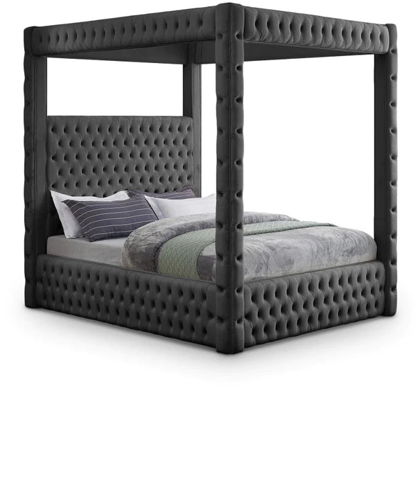 Canopy Velvet Bluetooth Bed