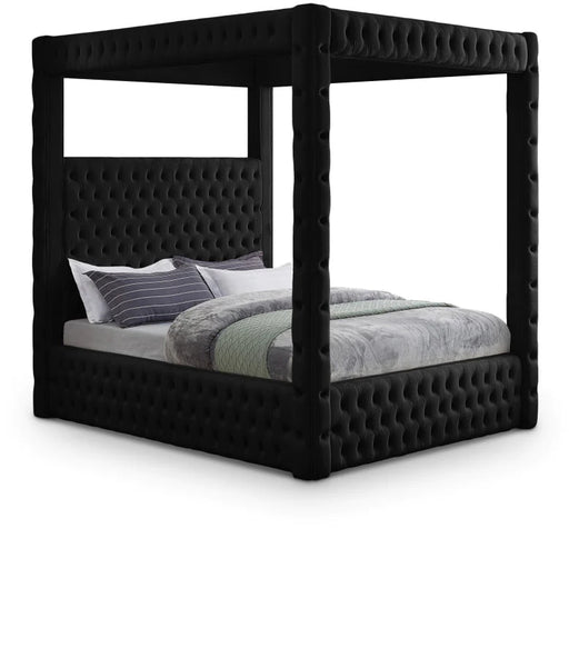 Canopy Velvet Bluetooth Bed