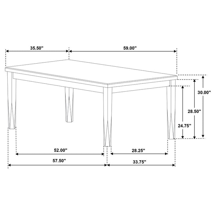 Appleton 5-Piece Rectangular Wood Dining Table Set Black Washed And Light Grey