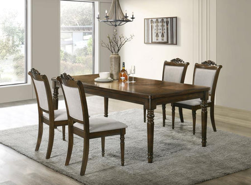 Willowbrook 5-Piece Rectangular Dining Table Set Walnut