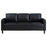 Ruth 2-piece Upholstered Track Arm Sofa Set Black