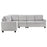 Georgina 4-Piece Upholstered Modular Sectional Sofa Steel Beige