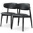 Korbin Black Vegan Leather Dining Chair (Set Of 2)