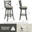 27/31 Inch Swivel Bar Stools Set of 2 with Hollow Back and Soft-padded Seat