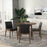 Laura  Black PU Solid Wood Dining Chair (Set Of 2)