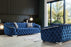 Lupino Blue Velvet Sofa & Loveseat