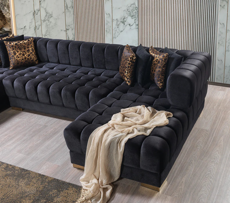 Ariana  Velvet  Double Chaise Sectional