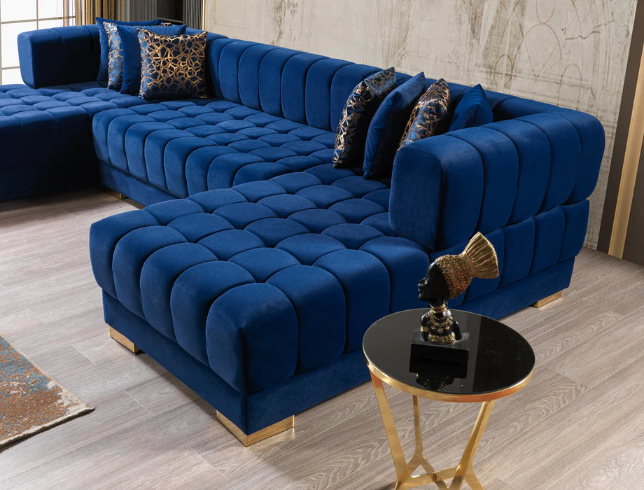 Ariana  Velvet  Double Chaise Sectional