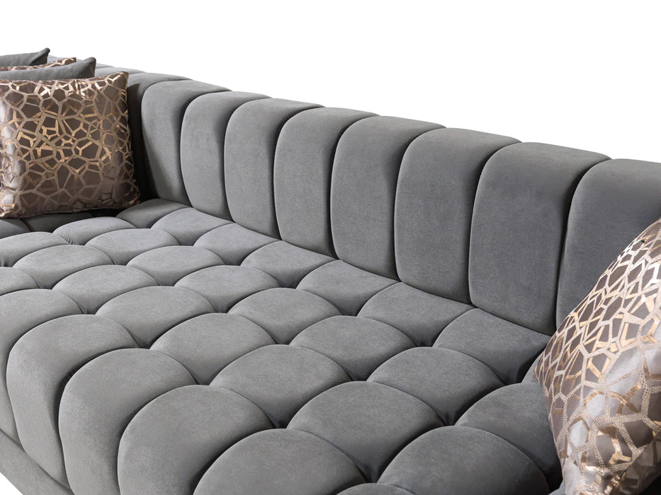 Ariana Velvet  Double Chaise Sectional