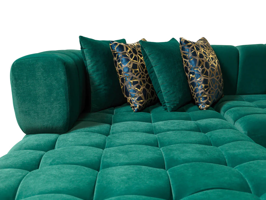 Ariana Velvet  Double Chaise Sectional