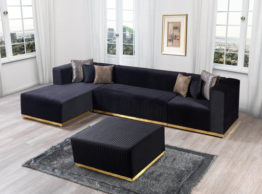 Juliana Velvet Double Chaise Sectional