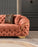 Lupino Orange Velvet Living Room Set