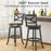 27/31 Inch Swivel Bar Stools Set of 2 with Hollow Back and Soft-padded Seat