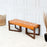 Riley Tan Leather Bench