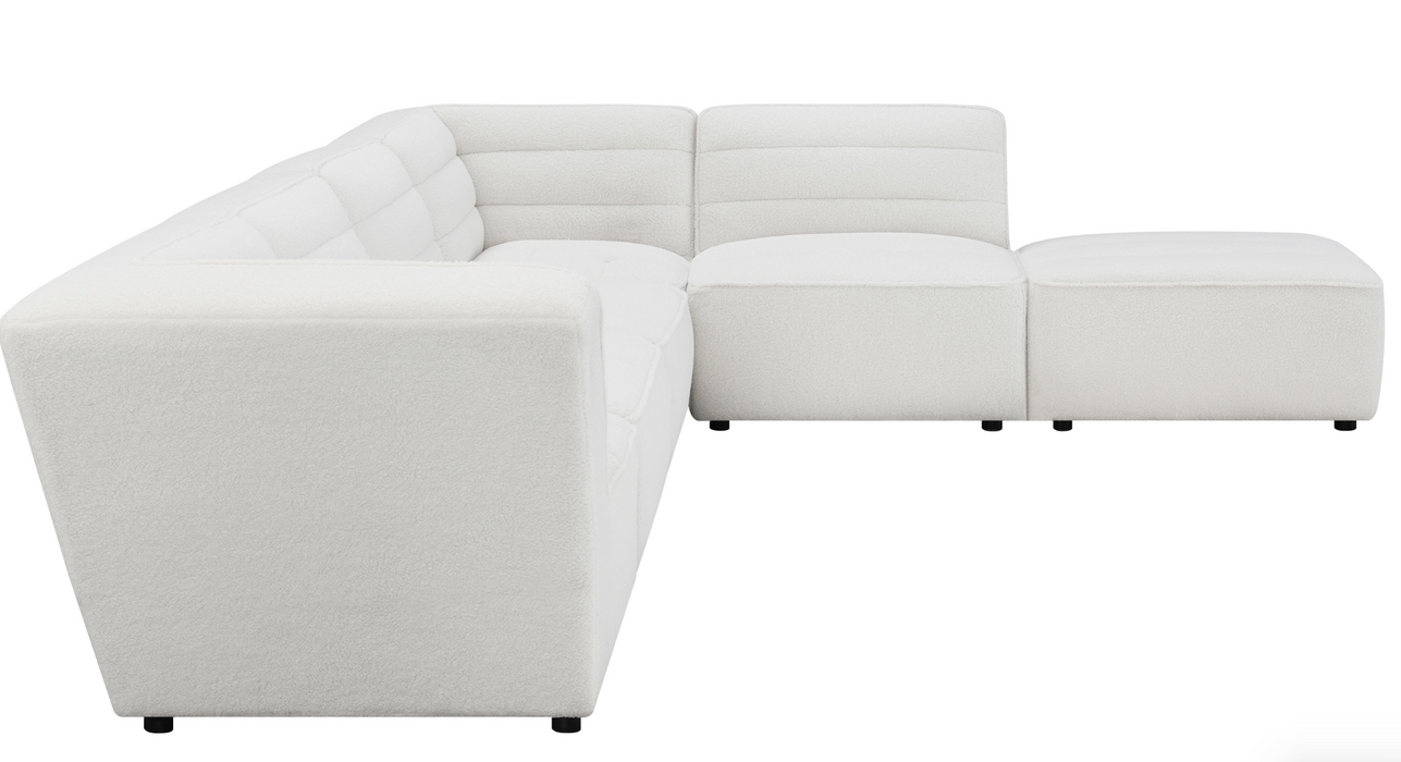 Sunny 6-Piece Upholstered Sectional Natural