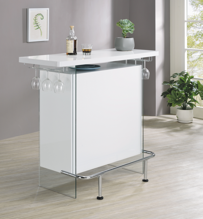 Acosta Rectangular Bar Unit With Footrest And Glass Side PanelsHENDERSON (DIS)