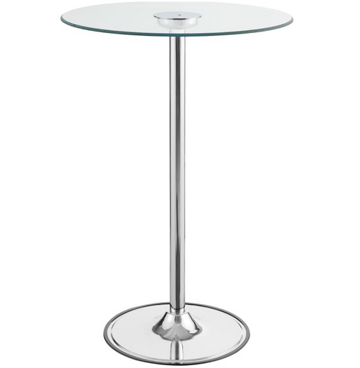 Thea LED Bar Table Chrome and Clear