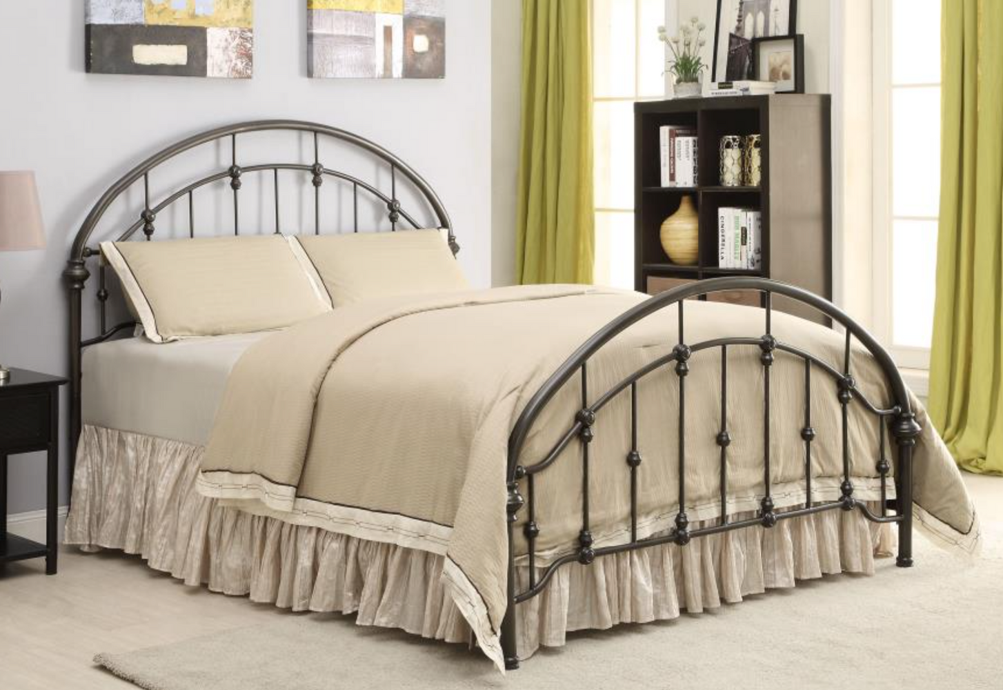 Rowan Metal Queen Open Frame Bed Dark Bronze