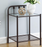 Livingston 1-shelf Nightstand with Glass Top Dark Bronze