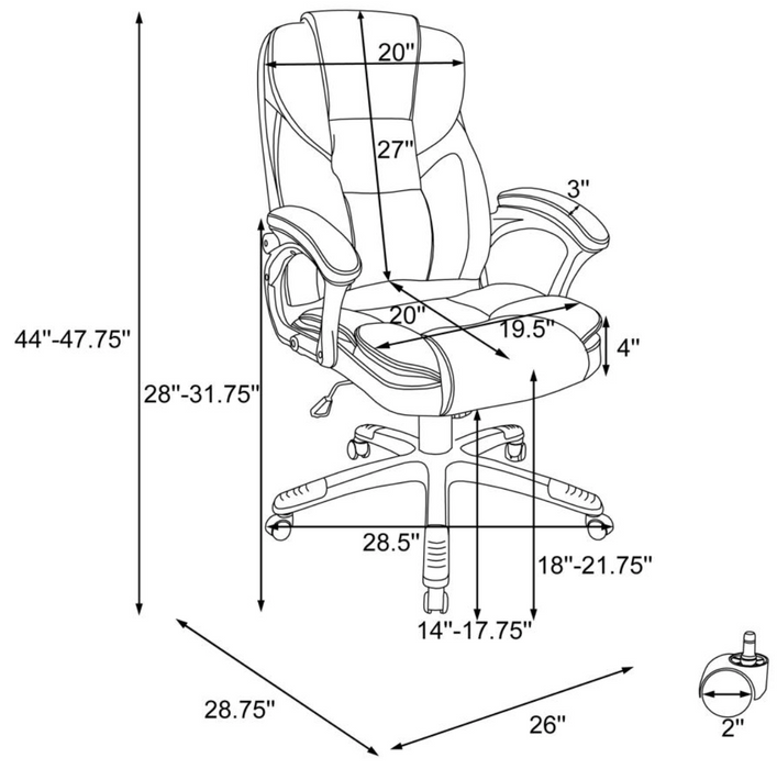 Kaffir Adjustable Height Office Chair