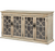 Kiara Glass Door Accent Cabinet Light Honey