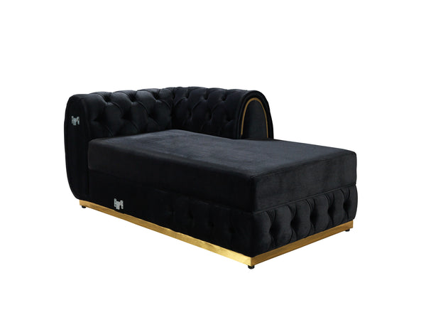 Jessie Velvet Double Chaise Sectional