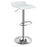 Set of 2 Modern Design Adjustable PU Leather Backless Bar Stools