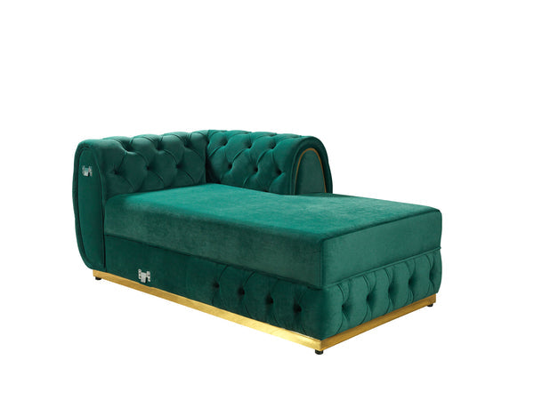 Jessie Velvet Double Chaise Sectional