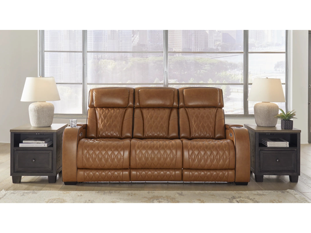 Boyington Dual Power Leather Reclining Sofa
