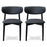 Korbin Black Vegan Leather Dining Chair (Set Of 2)