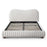 Norme Boucle Upholstered Low Profile Queen Size Platform Bed In Cream