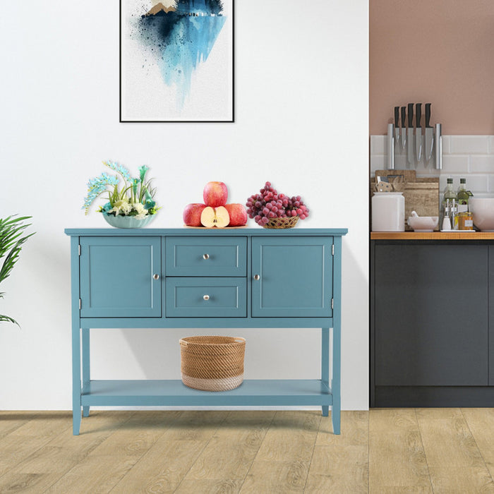 Wooden Sideboard Buffet Console Table with Drawers and Storage