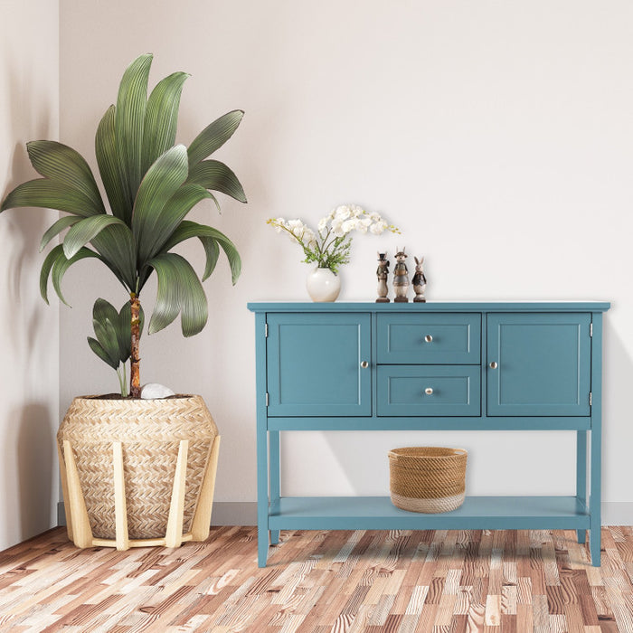 Wooden Sideboard Buffet Console Table with Drawers and Storage