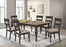 Bridget 7-piece Rectangular Dining Set Brown Brushed and Charcoal Sandthrough