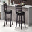 Set of 2 Bar Stools Swivel Bar Height Chairs with PU Upholstered Seats Kitchen