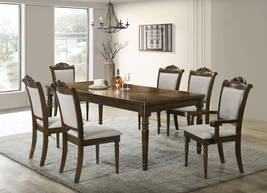 Willowbrook 7-piece Rectangular Dining Table Set Walnut