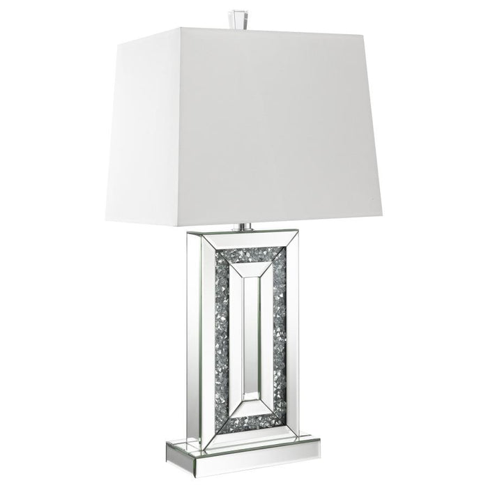 Ayelet Table Lamp With Square Shade White And Mirror