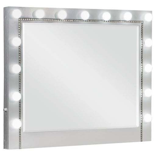 Eleanor Metallic Rectangular Dresser Mirror with Light