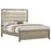 Giselle Eastern King Panel Bed With Upholstered Headboard Rustic Beige