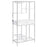 Figueroa 5-shelf Wine Cabinet with Storage Drawer White High Gloss and Chrome