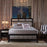 Barzini Upholstered Bed Black and Grey