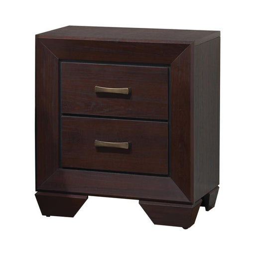 Kauffman 2-drawer Nightstand Dark Cocoa